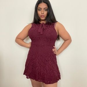 Forever 21 Maroon Lace Dress